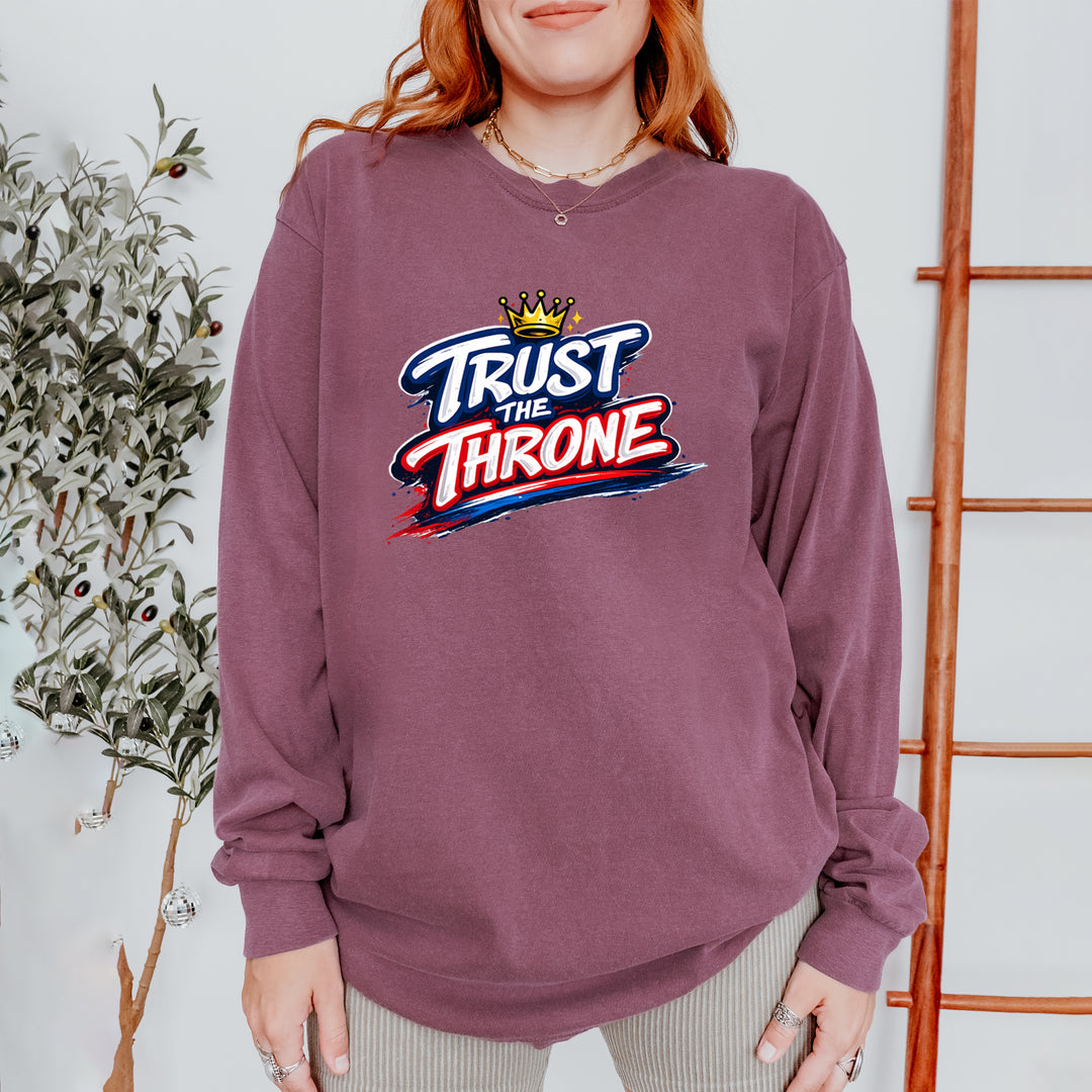 Trust The Throne Crown Philly Hoops Vintage Soft Long-Sleeve T-shirt 