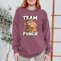 Team Punch Panchi-kun Monkey Vintage Soft Long-Sleeve T-shirt 