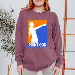 Point God Cunningham Basketball Pointing Meme  Vintage Soft Long-Sleeve T-shirt 