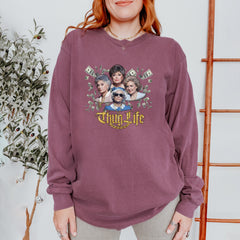 Golden Chain Thug Life Girls Vintage Soft Long-Sleeve T-shirt 