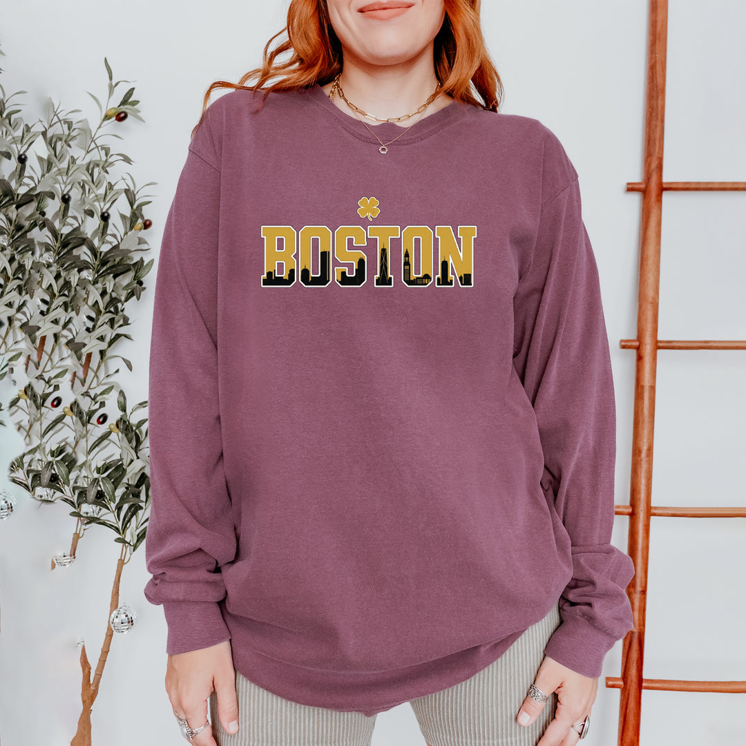 Boston City Pride Irish Vintage Soft Long-Sleeve T-shirt 