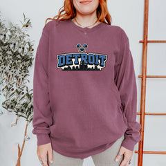 Detroit Motor City Retro Piston Vintage Soft Long-Sleeve T-shirt 