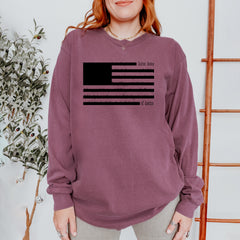 Redacted American Flag Vintage Soft Long-Sleeve T-shirt 