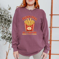 French Fries Are Finger Food IYKYK Vintage Soft Long-Sleeve T-shirt 
