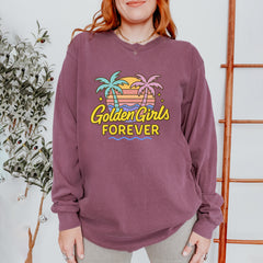 Golden Girls Forever Retro Sunset Vintage Soft Long-Sleeve T-shirt 