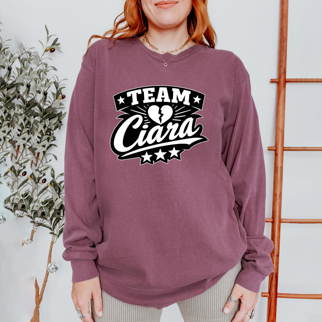 Team Ciara Scamanda Broken Heart Vintage Soft Long-Sleeve T-shirt 