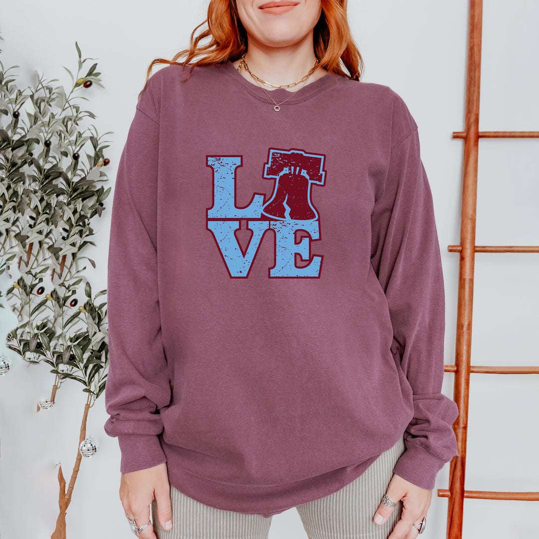 Love Philly Liberty Bell Vintage Soft Long-Sleeve T-shirt 