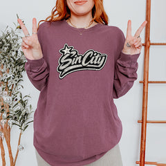 Sin City Vegas Retro Vintage Vintage Soft Long-Sleeve T-shirt 