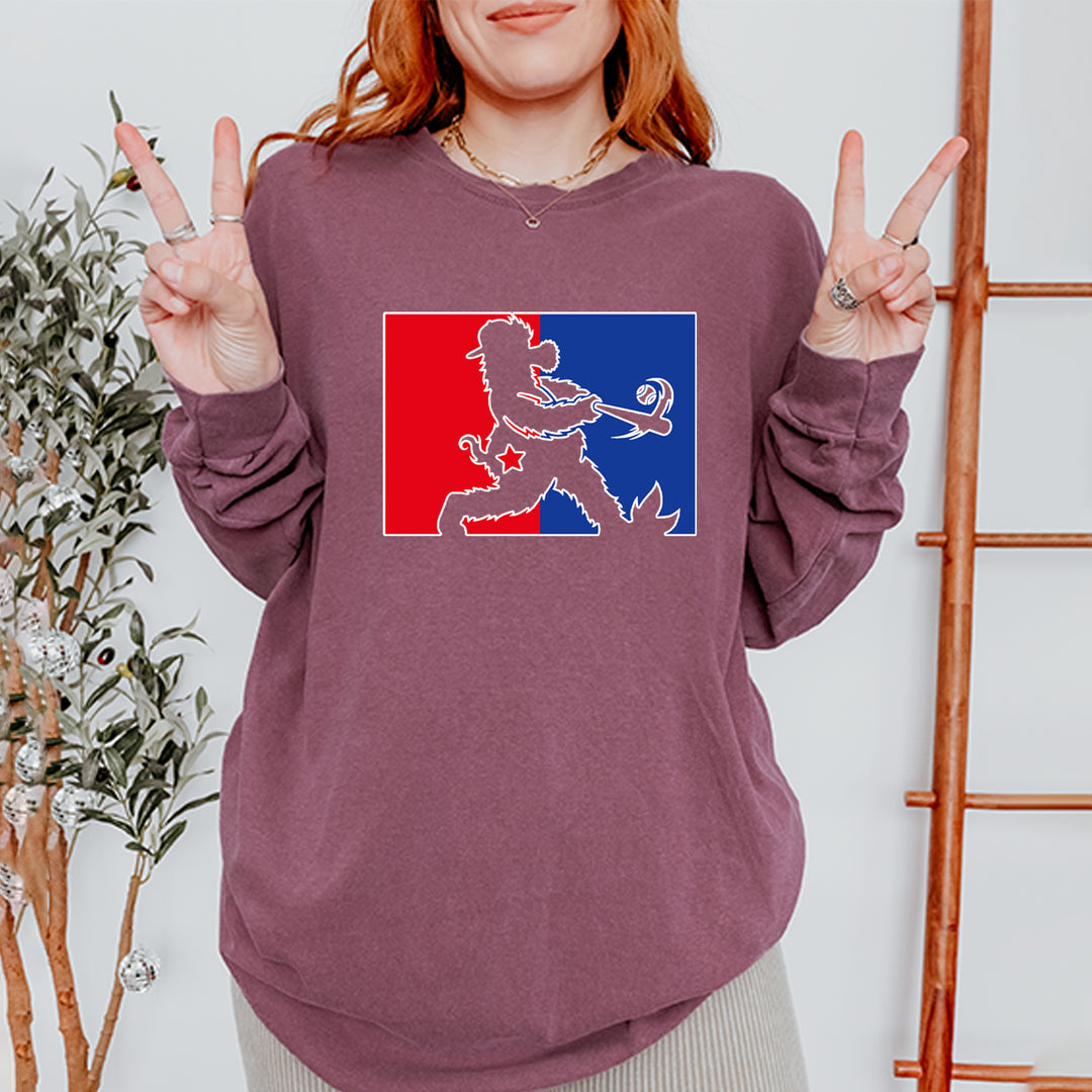 Batter Up Philly Baseball Phan Vintage Soft Long-Sleeve T-shirt 