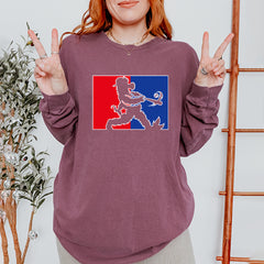 Batter Up Philly Baseball Phan Vintage Soft Long-Sleeve T-shirt 