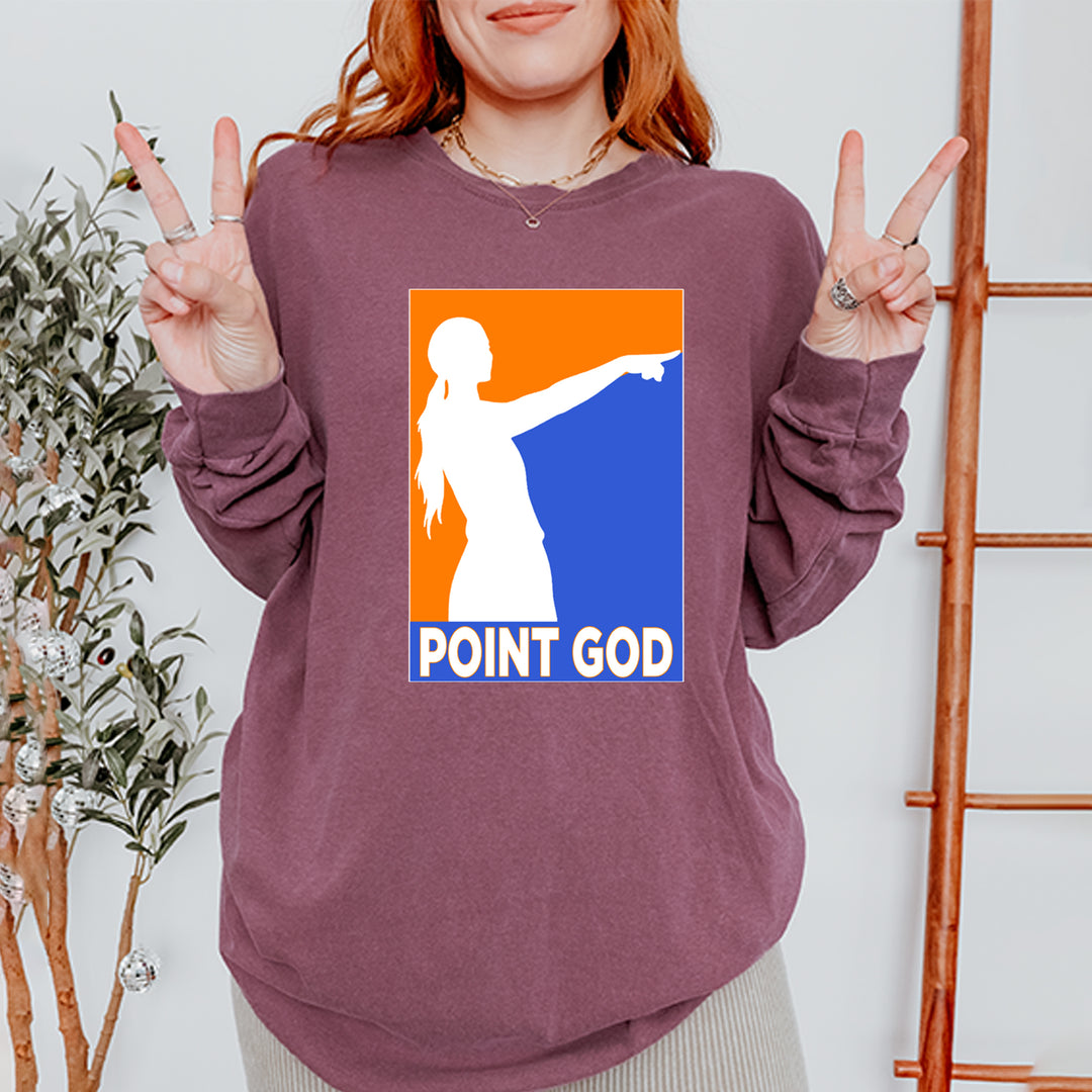 Point God Cunningham Basketball Pointing Meme  Vintage Soft Long-Sleeve T-shirt 