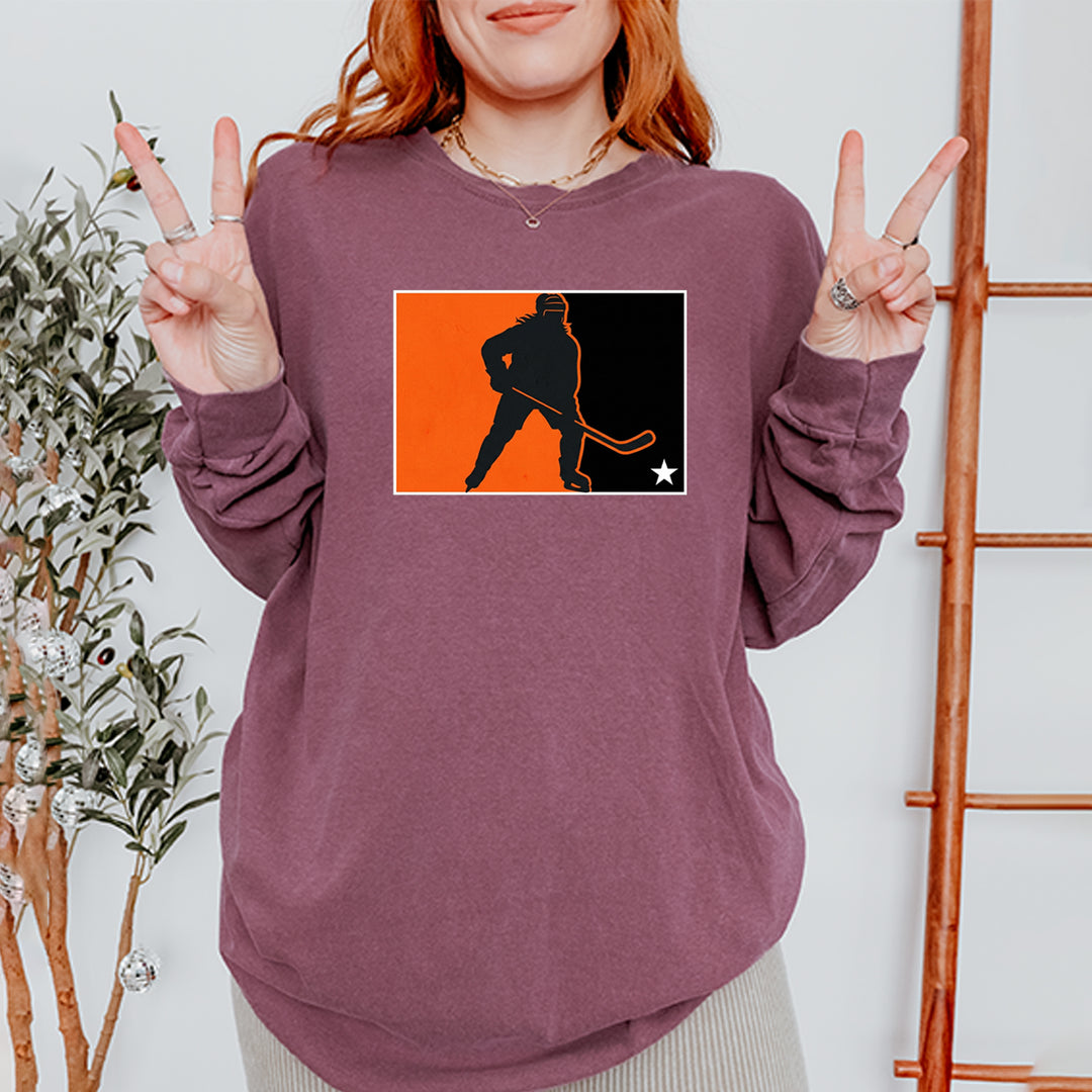 Hockey Enforcer Retro Vintage Vintage Soft Long-Sleeve T-shirt 