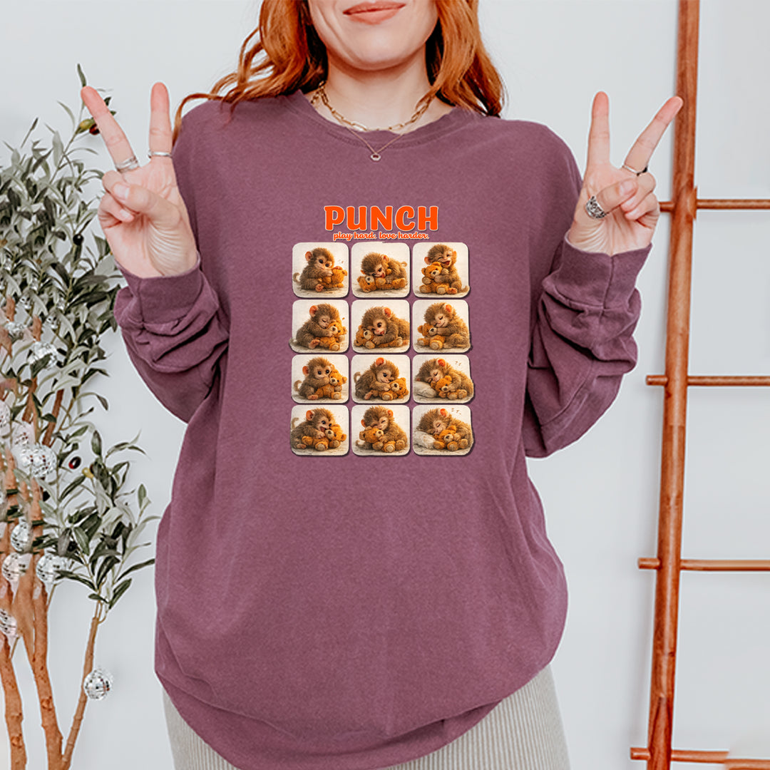 Punch Play Hard Love Harder Vintage Soft Long-Sleeve T-shirt 