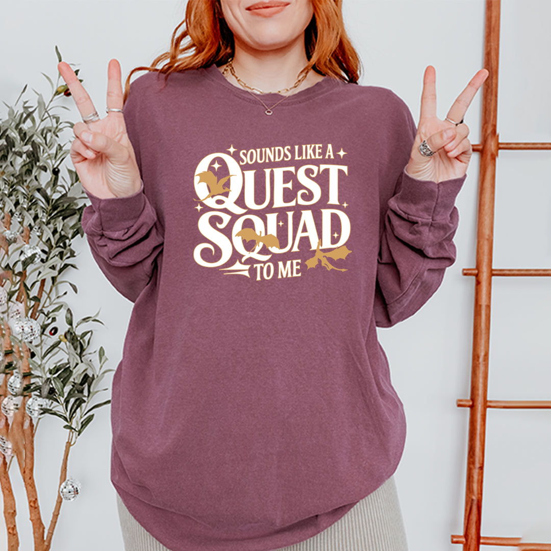 Sounds Like A Quest Squad To Me Empyrean Vintage Soft Long-Sleeve T-shirt 