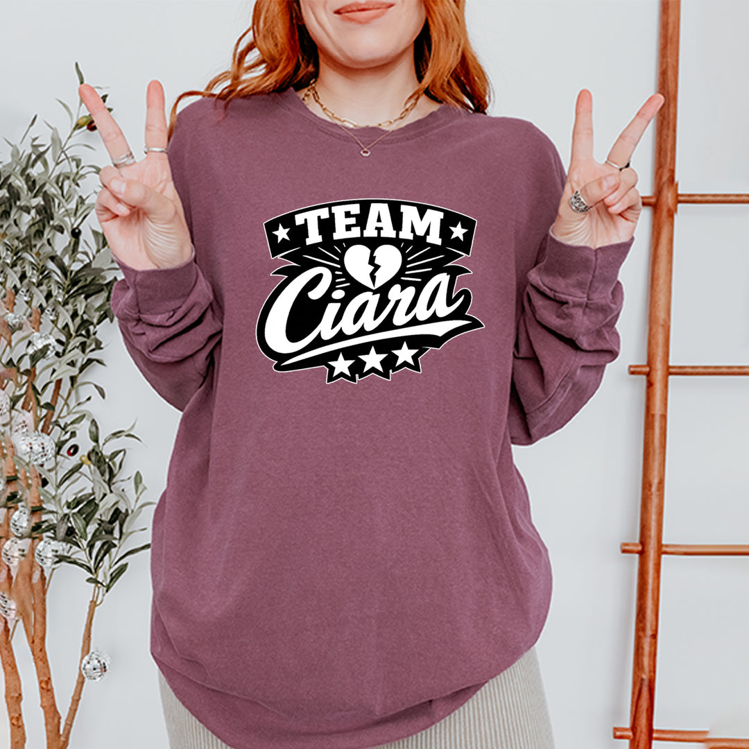 Team Ciara Scamanda Broken Heart Vintage Soft Long-Sleeve T-shirt 