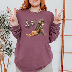 Punch Brave Together Stuffed Animal Vintage Soft Long-Sleeve T-shirt 