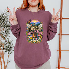 Tennessee Mountain Angel Wings Dolly Vintage Soft Long-Sleeve T-shirt 