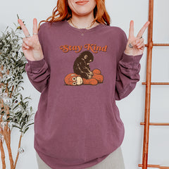 Punch Stay Kind Macaque Vintage Soft Long-Sleeve T-shirt 