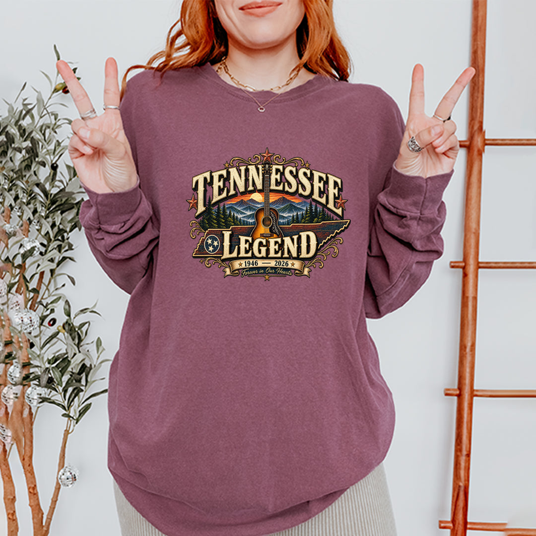 Tennessee Legend Country Music Dolly Vintage Soft Long-Sleeve T-shirt 