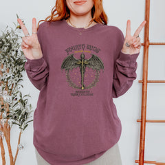Fourth Wing Dragon Rider Vintage Basgiath War College Vintage Soft Long-Sleeve T-shirt 