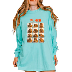 Punch Play Hard Love Harder Vintage Soft Long-Sleeve T-shirt Chalky Mint