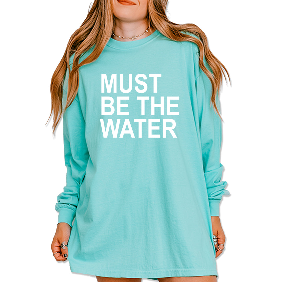Must Be The Water Funny Racing Meme Vintage Soft Long-Sleeve T-shirt Chalky Mint
