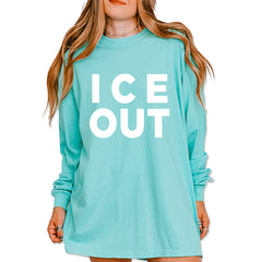 Ice Out Protest Vintage Soft Long-Sleeve T-shirt Chalky Mint