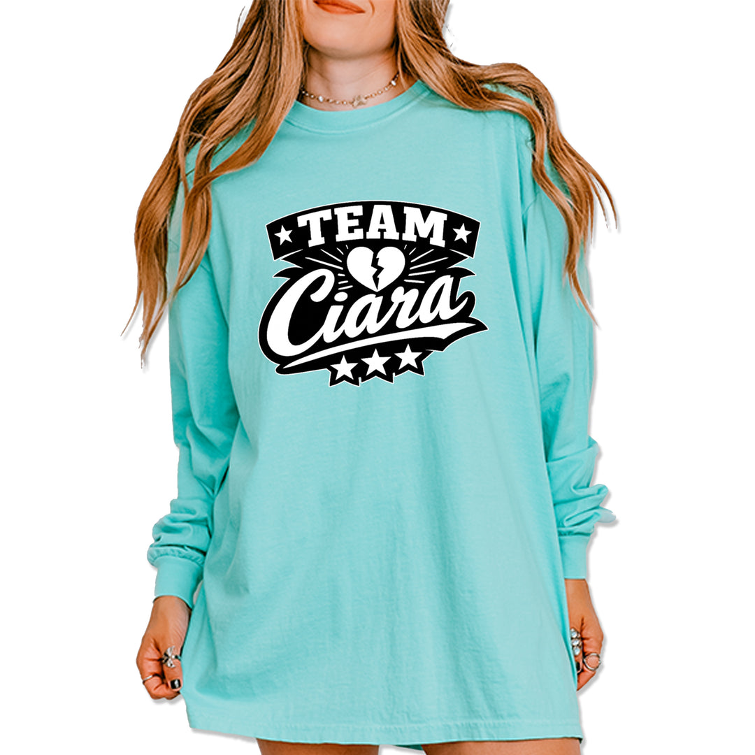 Team Ciara Scamanda Broken Heart Vintage Soft Long-Sleeve T-shirt Chalky Mint