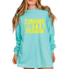 Straight Outta Steeler Nation Football  Vintage Soft Long-Sleeve T-shirt Chalky Mint