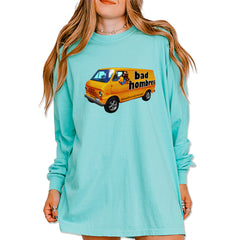 Bad Hombres Van West Chester Band Vintage Soft Long-Sleeve T-shirt Chalky Mint