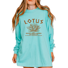 Lotus Hotel and Casino Vintage Soft Long-Sleeve T-shirt Chalky Mint