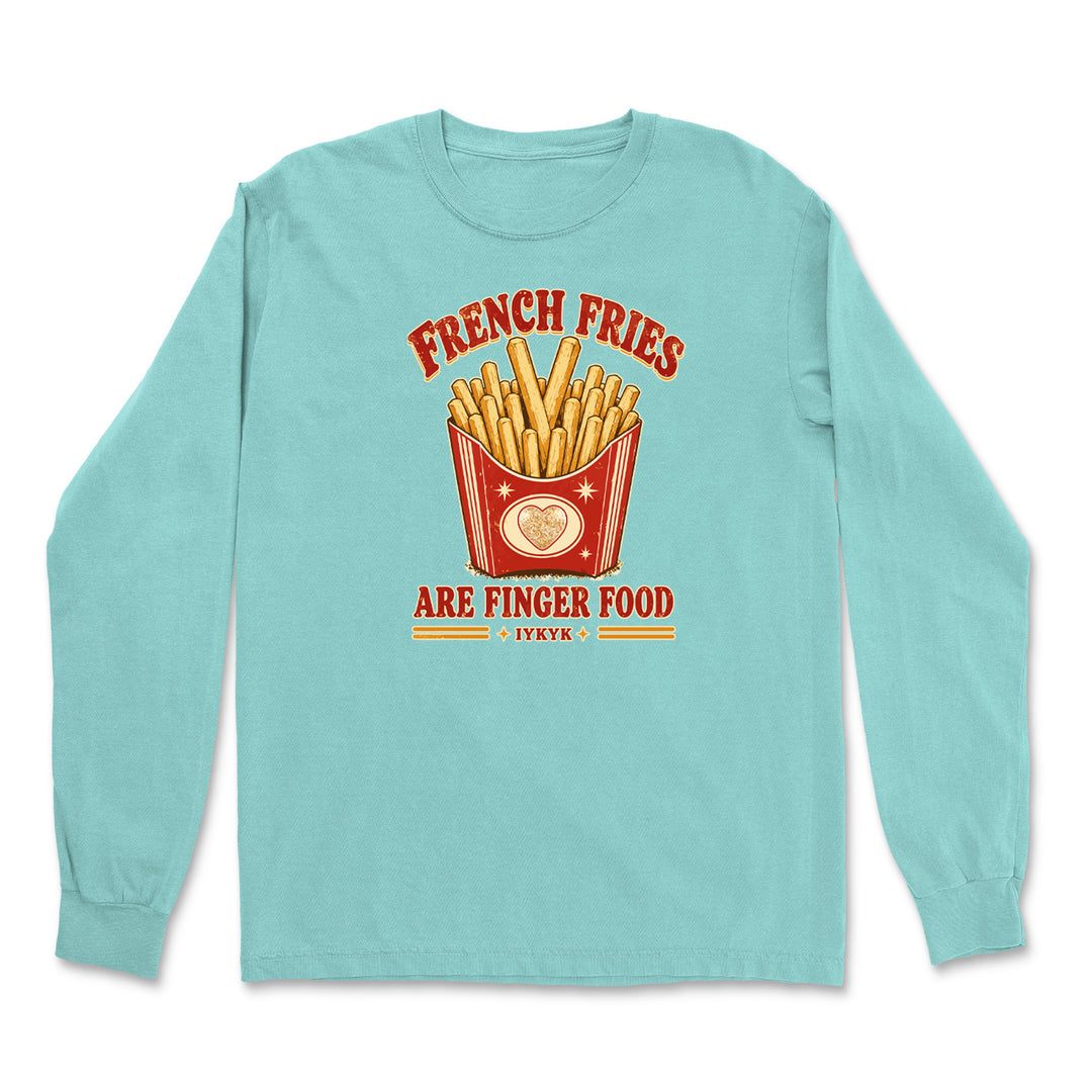 French Fries Are Finger Food IYKYK Vintage Soft Long-Sleeve T-shirt 