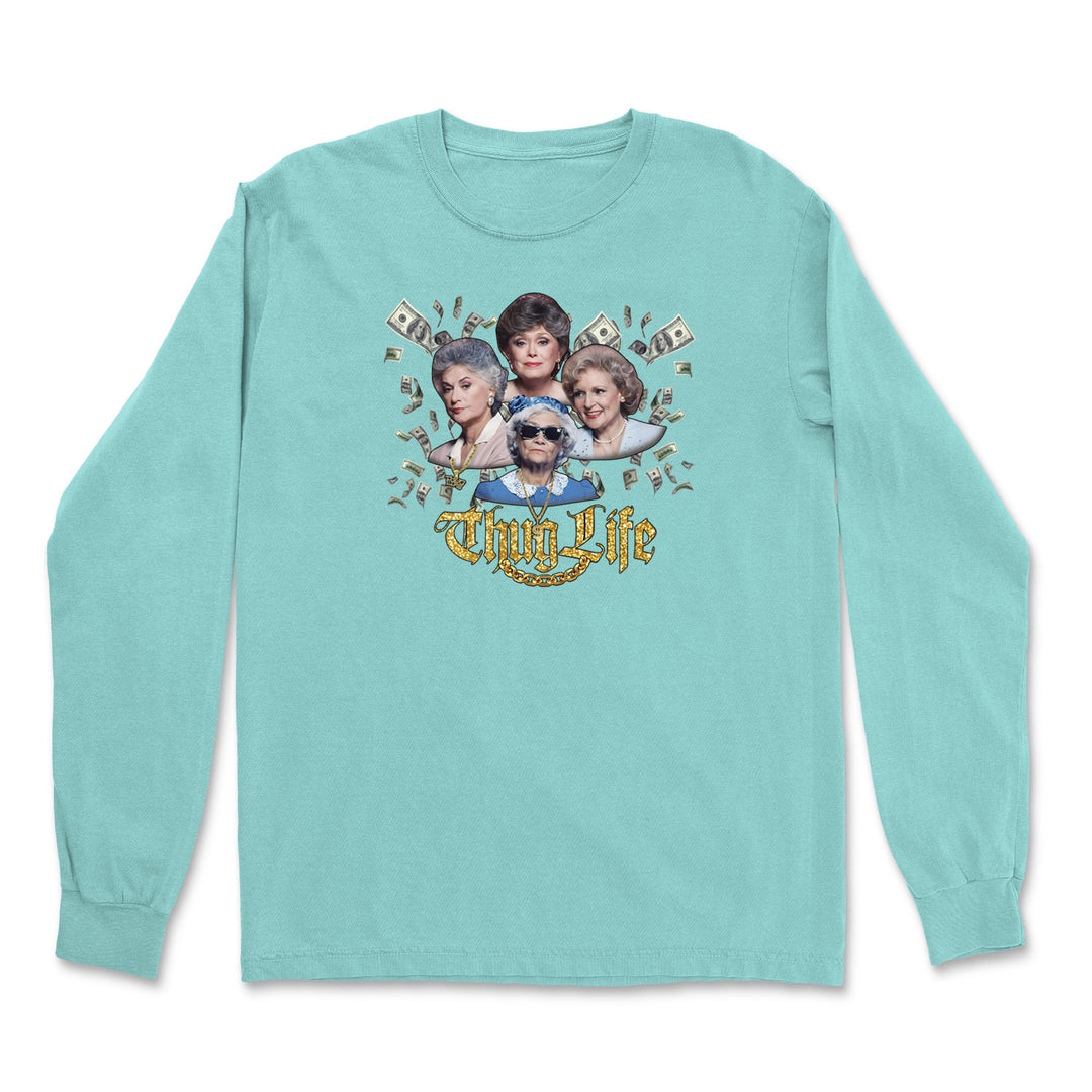 Golden Chain Thug Life Girls Vintage Soft Long-Sleeve T-shirt 