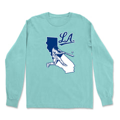 Los Angeles Baseball Batter Up Vintage Soft Long-Sleeve T-shirt 