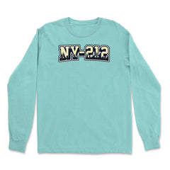 New York City 212 Area Code Skyline  Vintage Soft Long-Sleeve T-shirt 