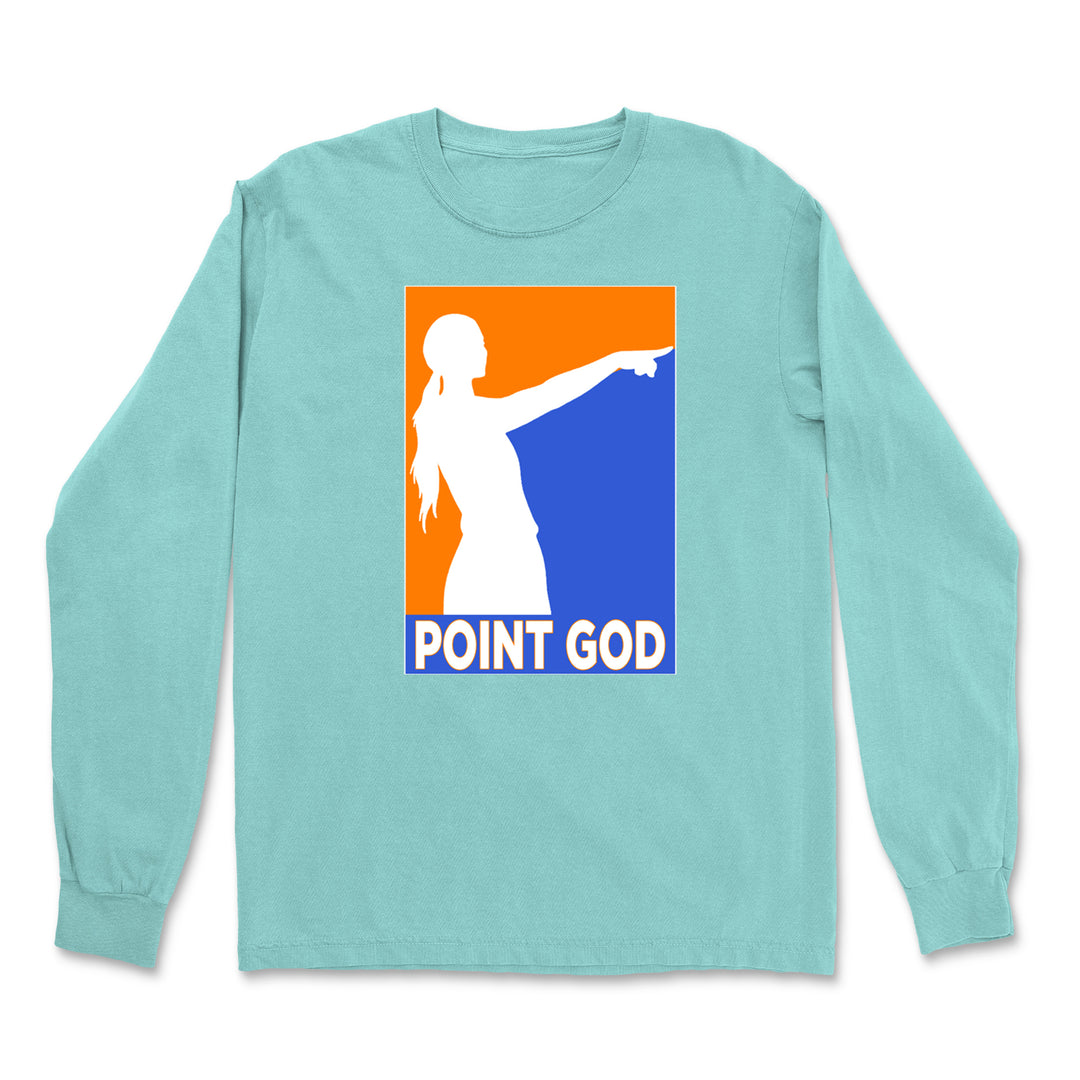 Point God Cunningham Basketball Pointing Meme  Vintage Soft Long-Sleeve T-shirt 