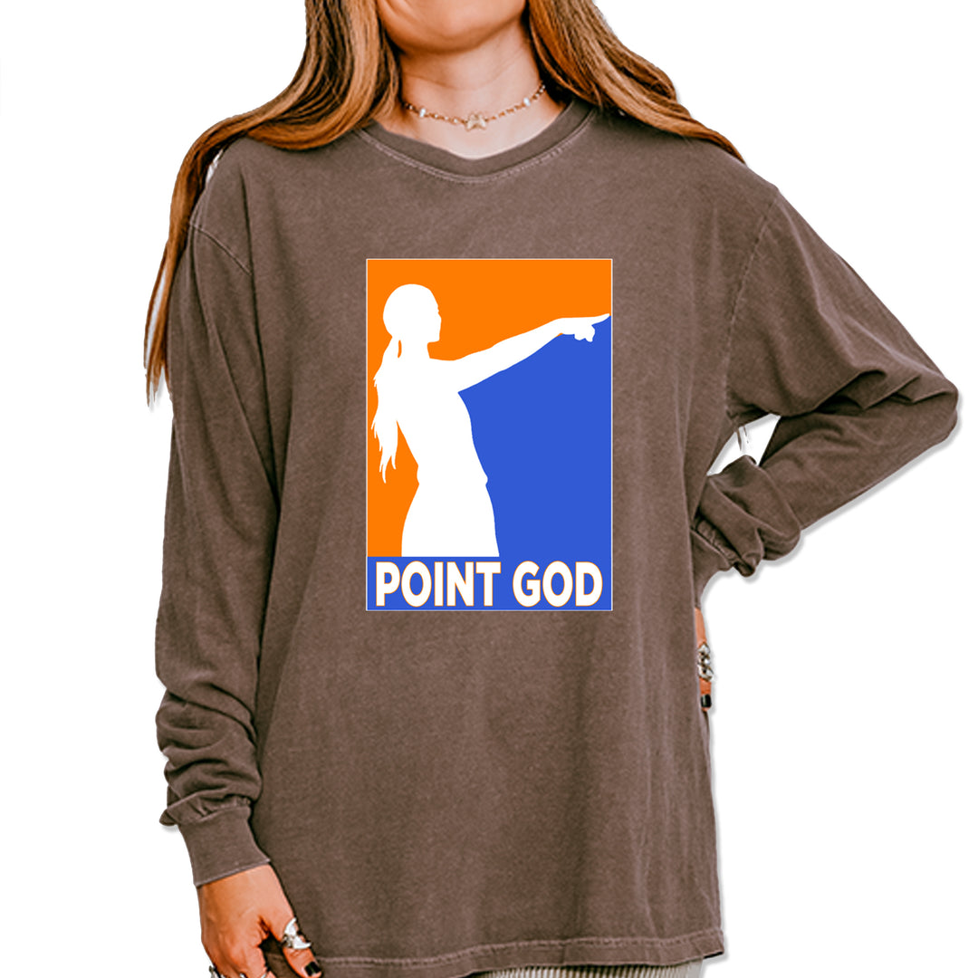 Point God Cunningham Basketball Pointing Meme  Vintage Soft Long-Sleeve T-shirt Espresso