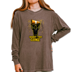 Hoist The Cone Pittsburgh Pride Vintage Soft Long-Sleeve T-shirt Espresso