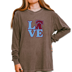 Love Philly Liberty Bell Vintage Soft Long-Sleeve T-shirt Espresso