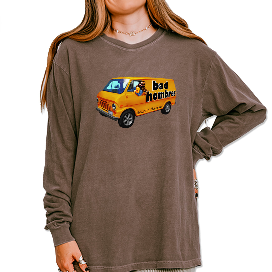 Bad Hombres Van West Chester Band Vintage Soft Long-Sleeve T-shirt Espresso