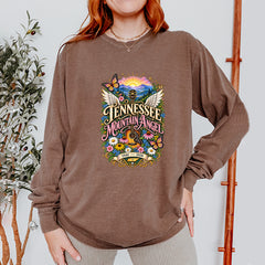 Tennessee Mountain Angel Wings Dolly Vintage Soft Long-Sleeve T-shirt 