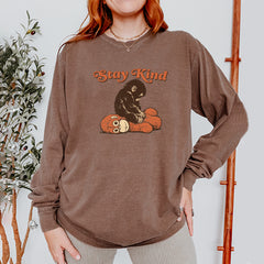 Punch Stay Kind Macaque Vintage Soft Long-Sleeve T-shirt 