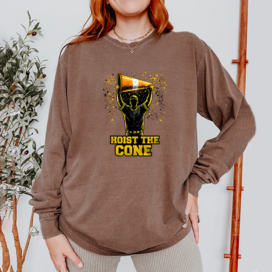 Hoist The Cone Pittsburgh Pride Vintage Soft Long-Sleeve T-shirt 