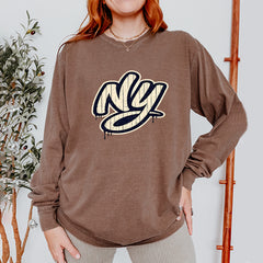 NYC New York City Grunge Street Vintage Soft Long-Sleeve T-shirt 