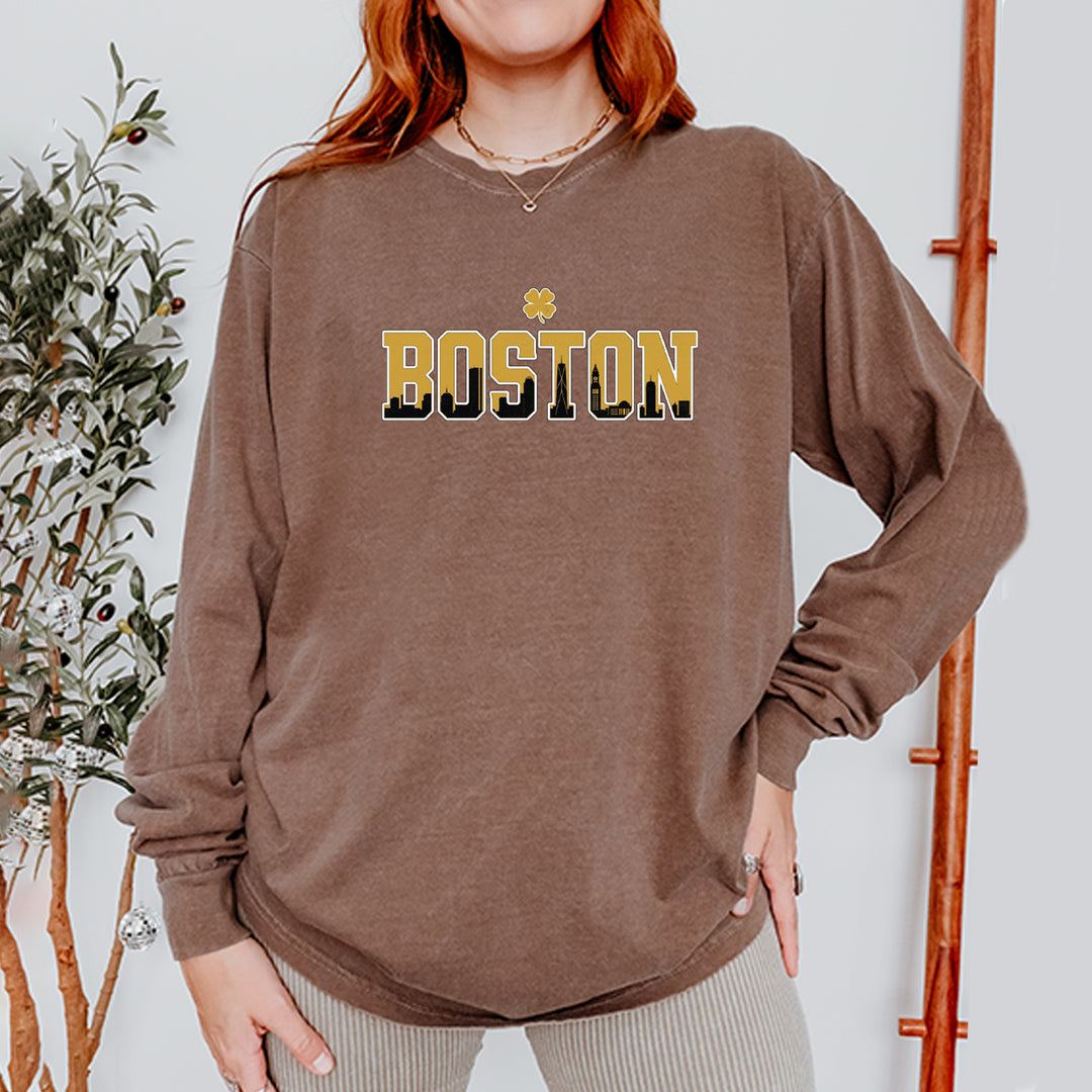 Boston City Pride Irish Vintage Soft Long-Sleeve T-shirt 