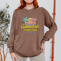 Golden Girls Forever Retro Sunset Vintage Soft Long-Sleeve T-shirt 