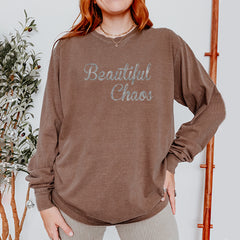 Beautiful Chaos Glitter Music Festival Vintage Soft Long-Sleeve T-shirt 
