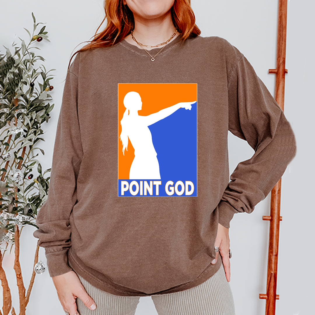 Point God Cunningham Basketball Pointing Meme  Vintage Soft Long-Sleeve T-shirt 