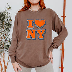 New York City Pride Heart Vintage Soft Long-Sleeve T-shirt 
