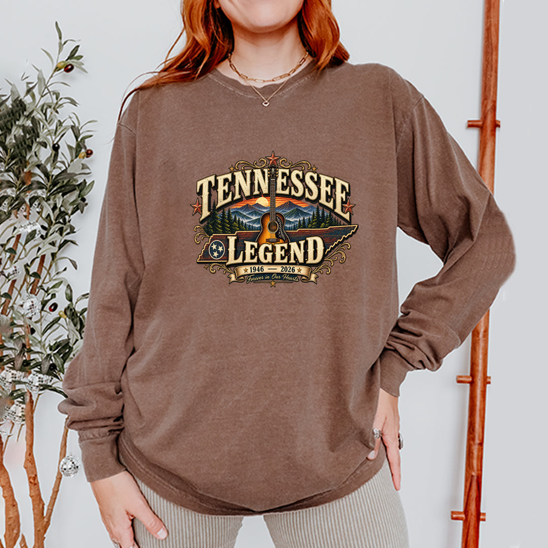 Tennessee Legend Country Music Dolly Vintage Soft Long-Sleeve T-shirt 
